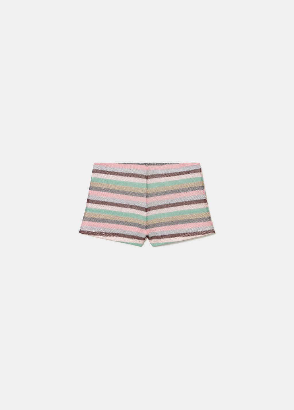 Short rayé tissé