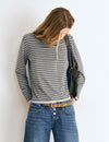 Gestreiftes Viskose-T-Shirt