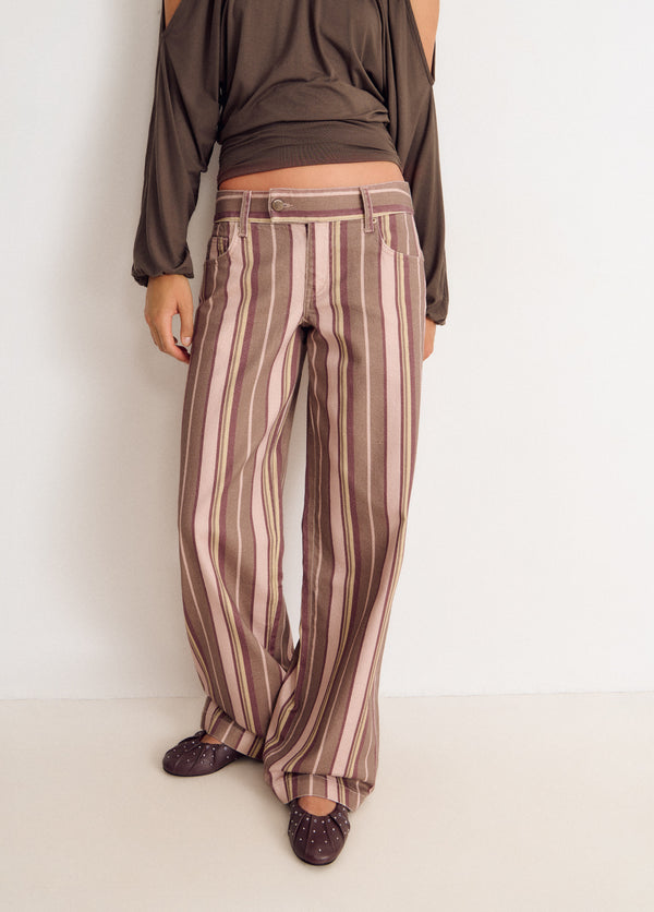 Pantalón raya estampada