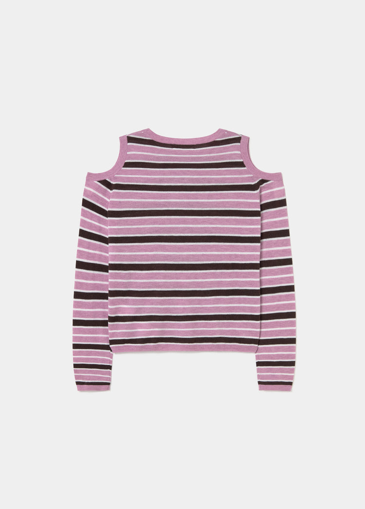 Jersey hombros descubiertos rayas