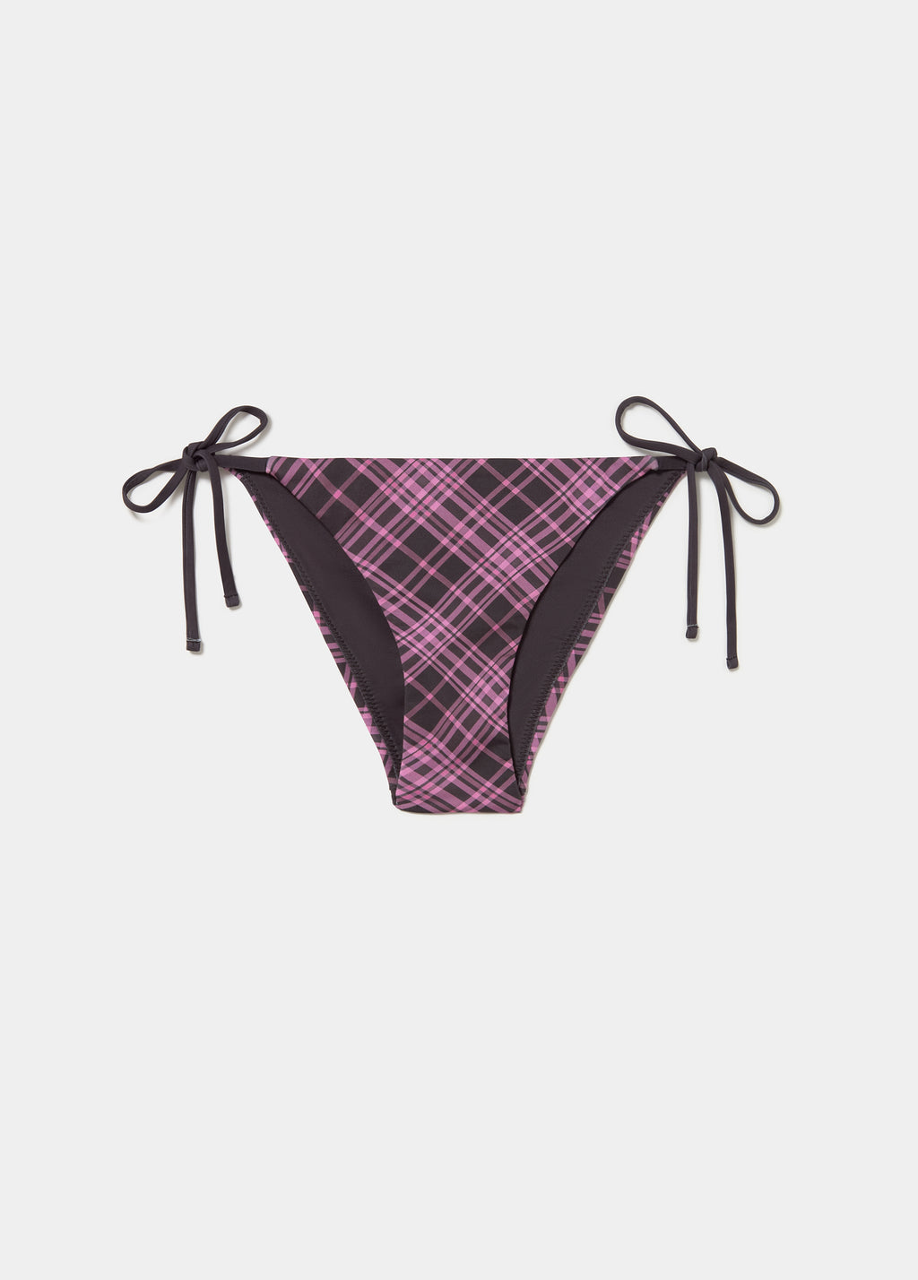 Plaid printed bikini bottoms