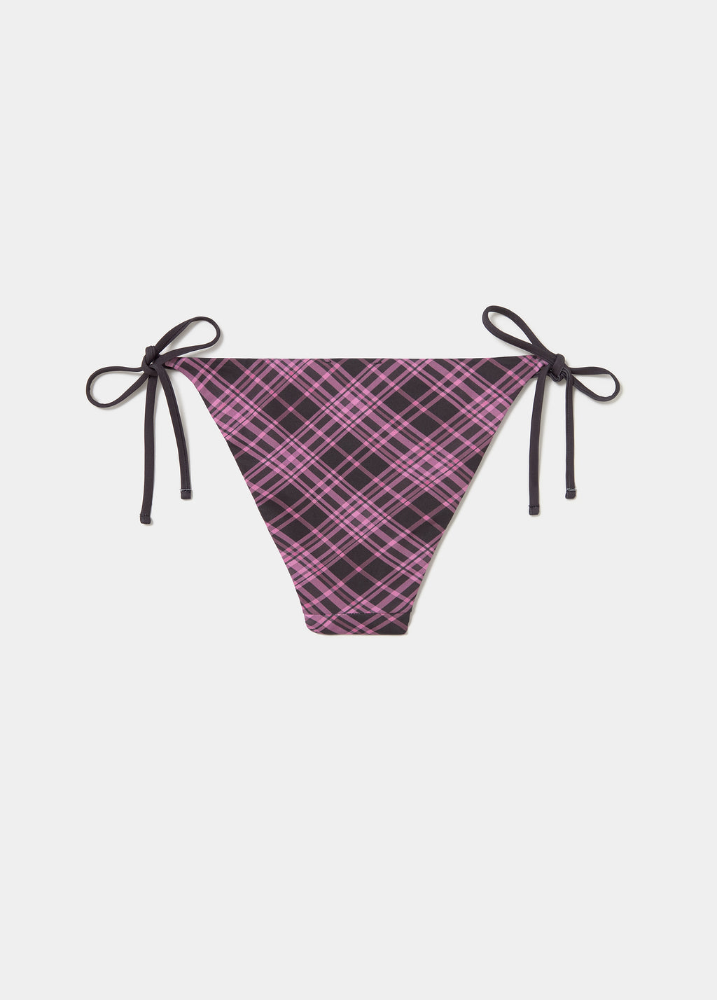 Plaid printed bikini bottoms