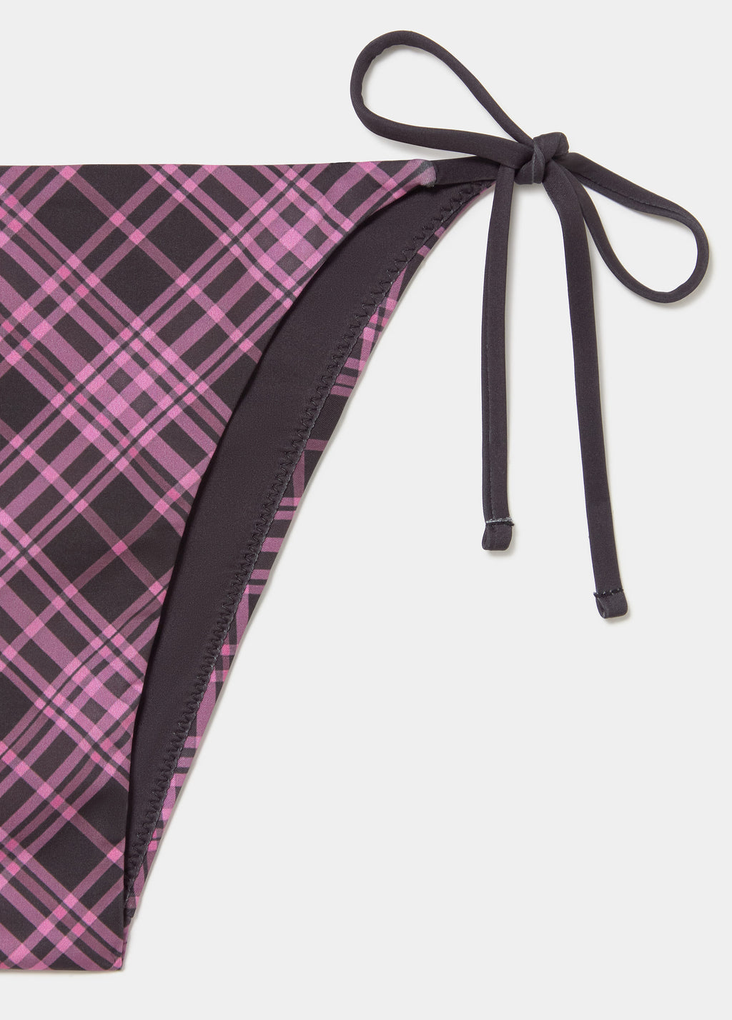 Plaid printed bikini bottoms