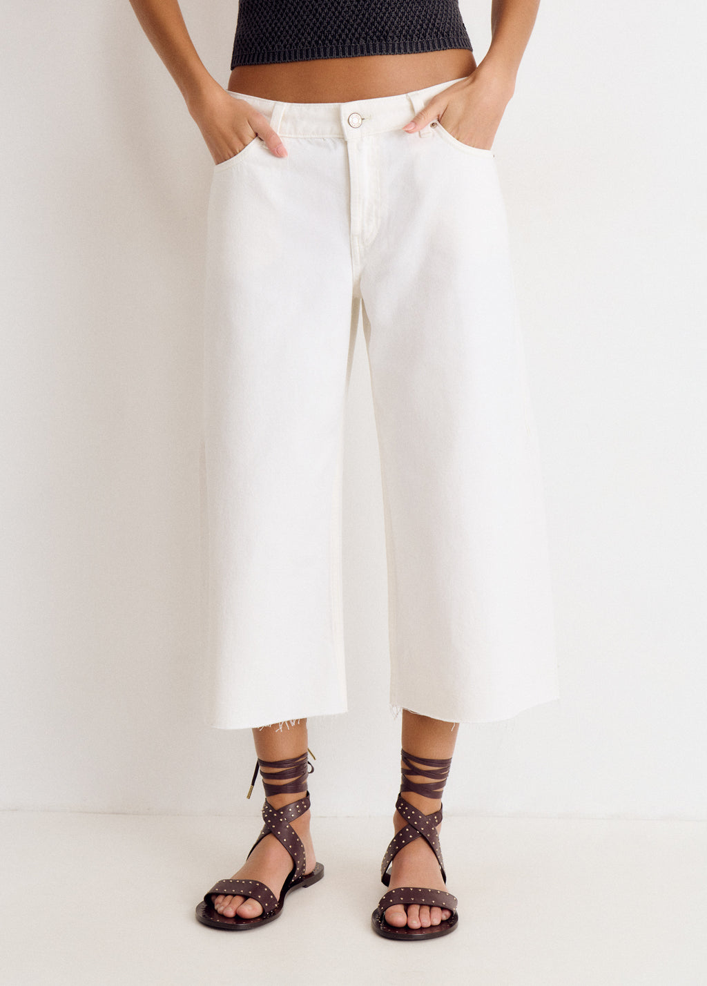 Cropped culotte Trouser