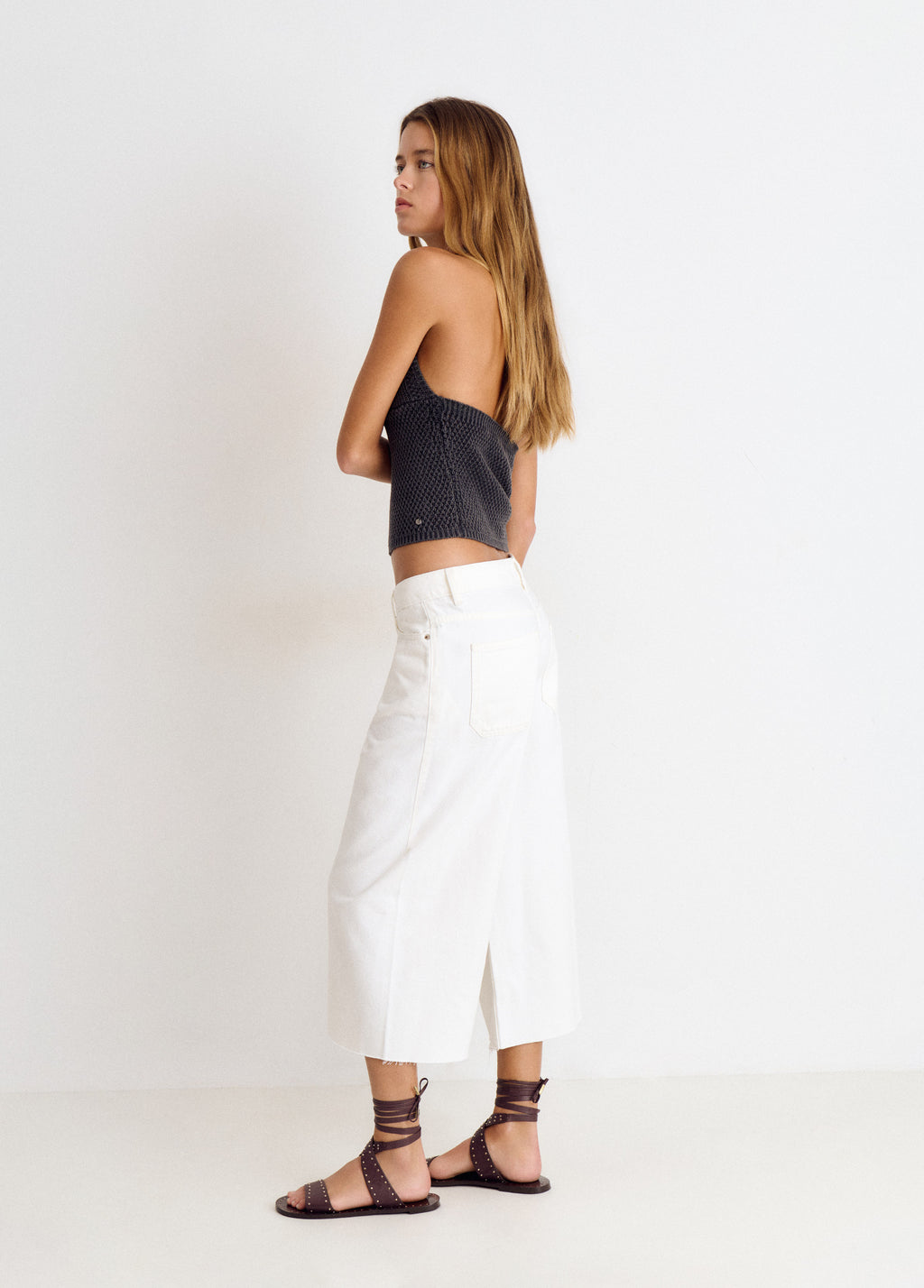 Cropped culotte Trouser