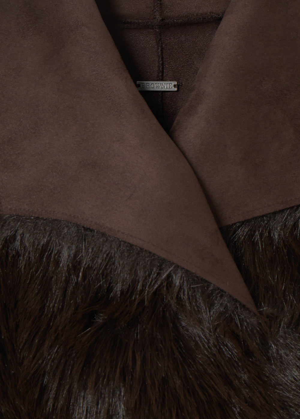 Reversible faux-fur coat
