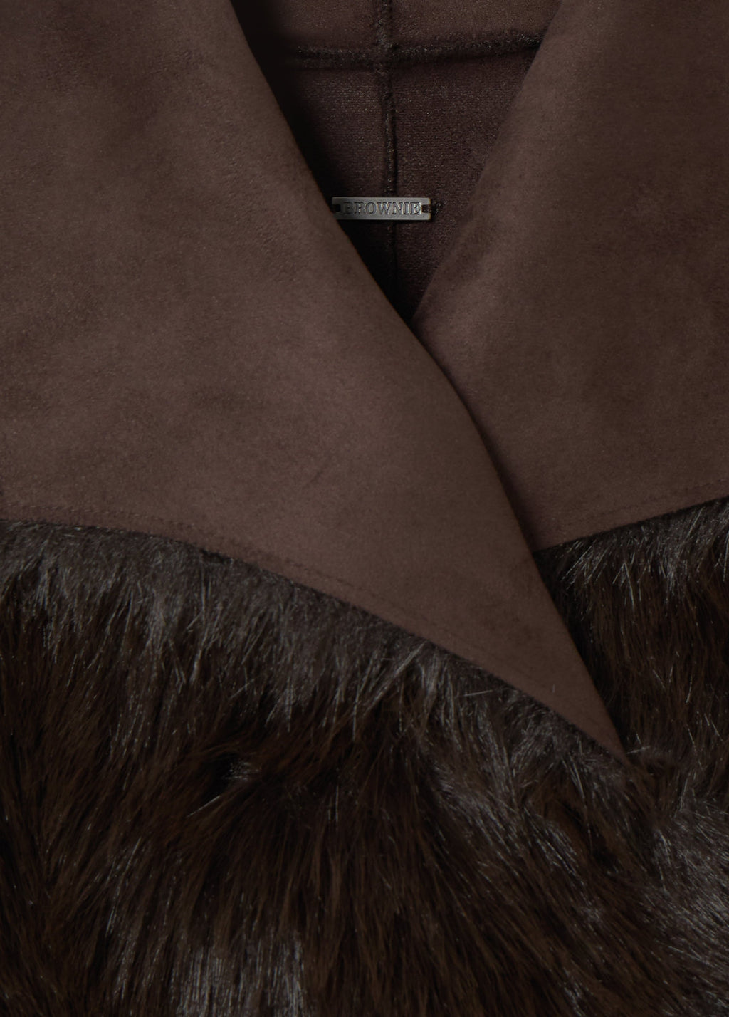 Reversible faux-fur coat