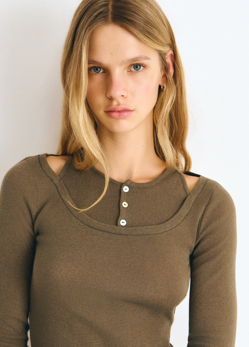 T-shirt double buttons