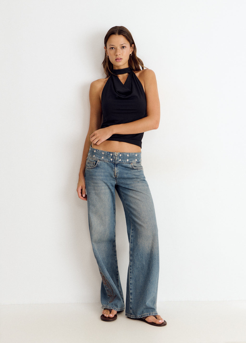 Top halter cascada choker