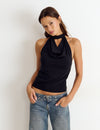 Top halter cascada choker