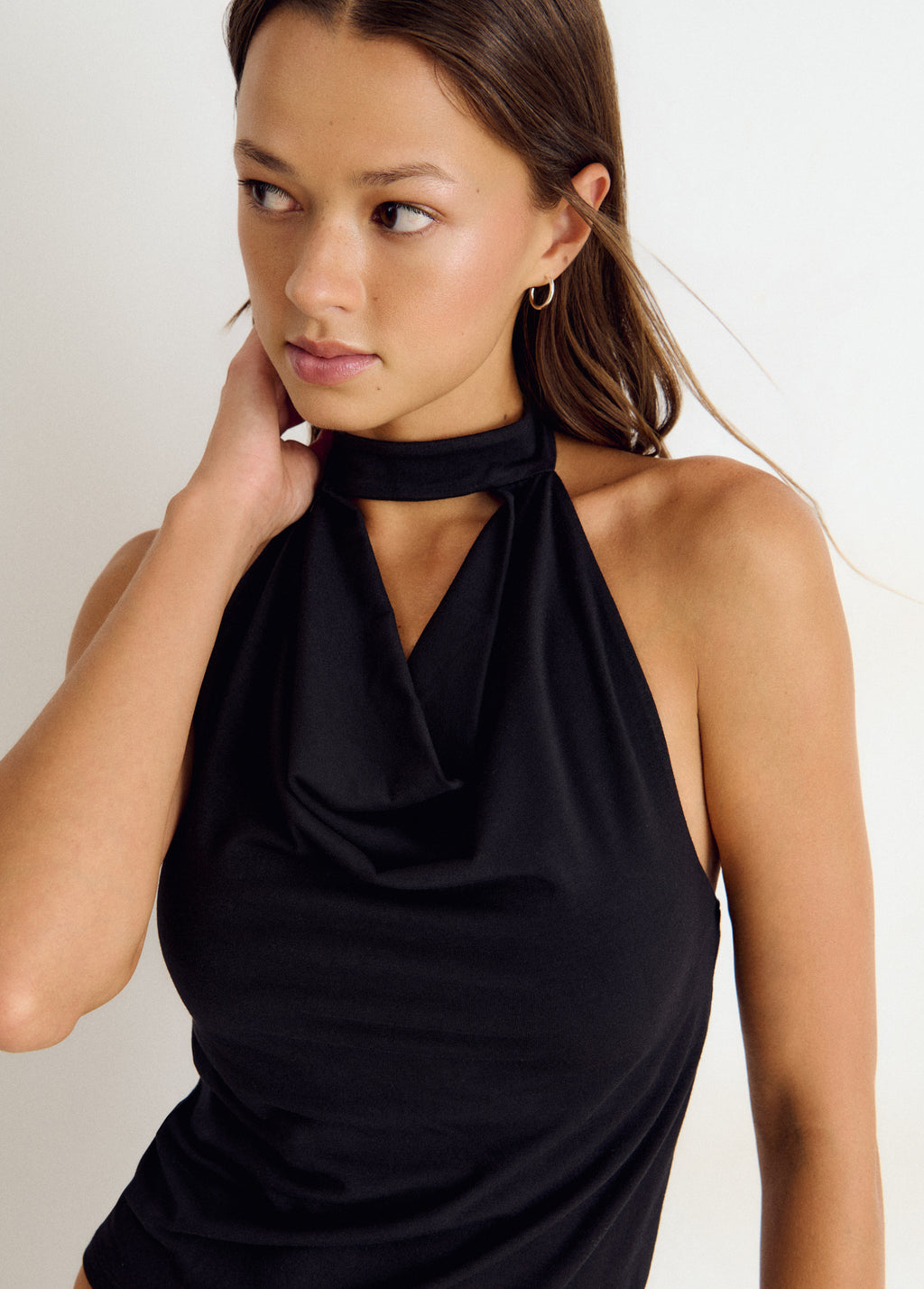 Top halter cascada choker