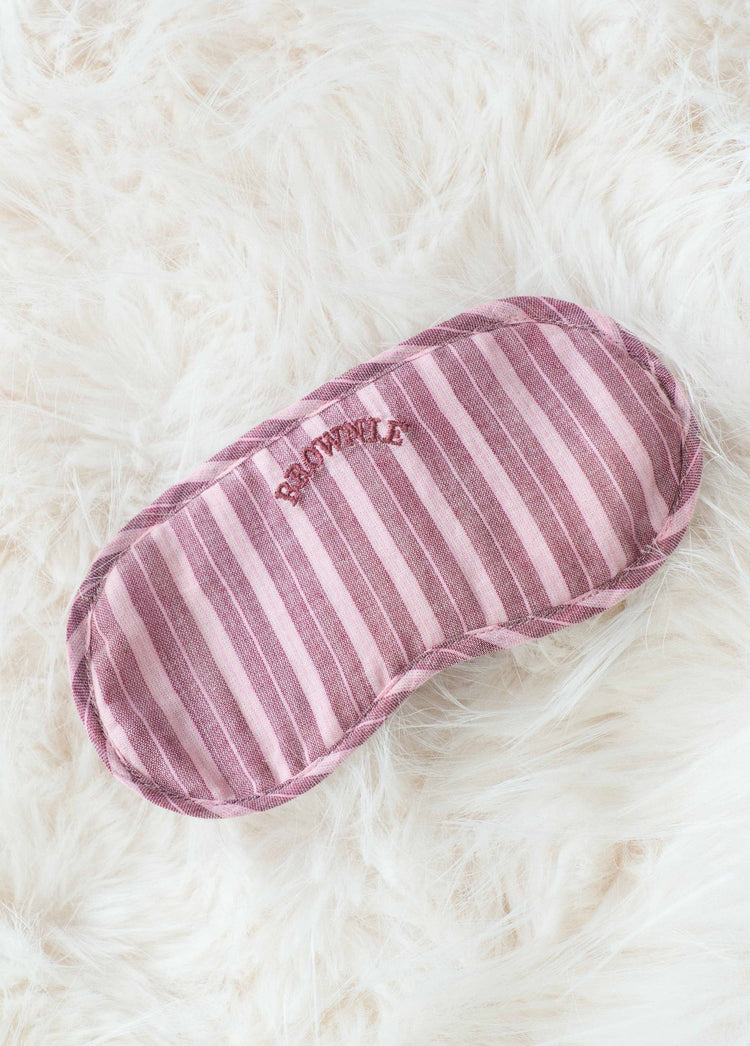 Striped eye mask