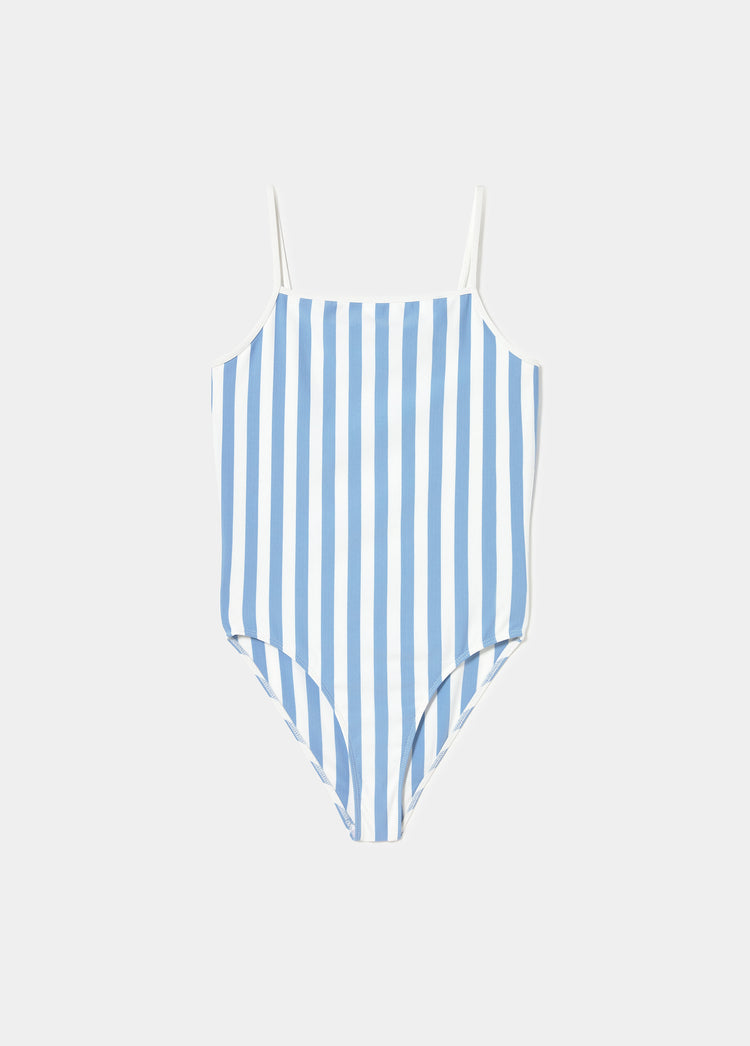 Striped swimsuit with Brownie embroidery