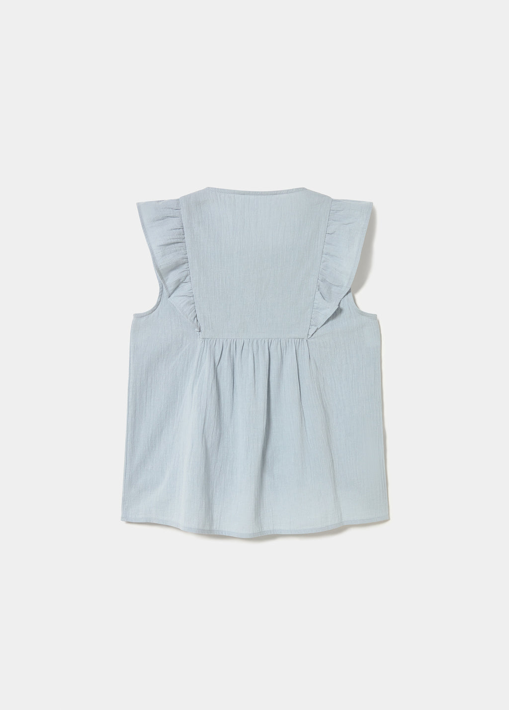 Embroidered yoke blouse
