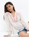 Blouse brodée