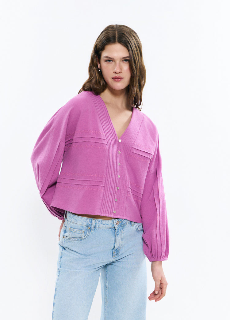 Blusa ricamata