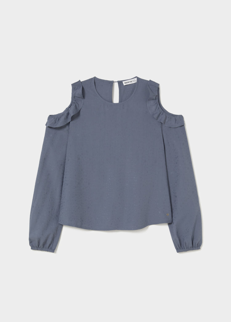 Blusa cut-out con volant