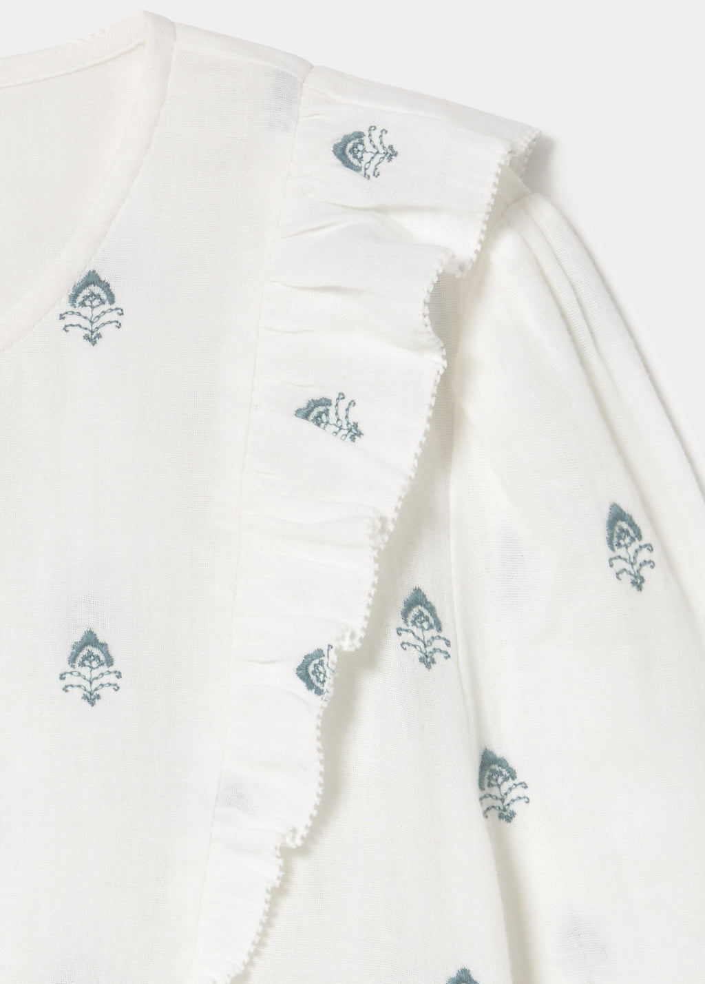 Blusa doppio tessuto ricamata