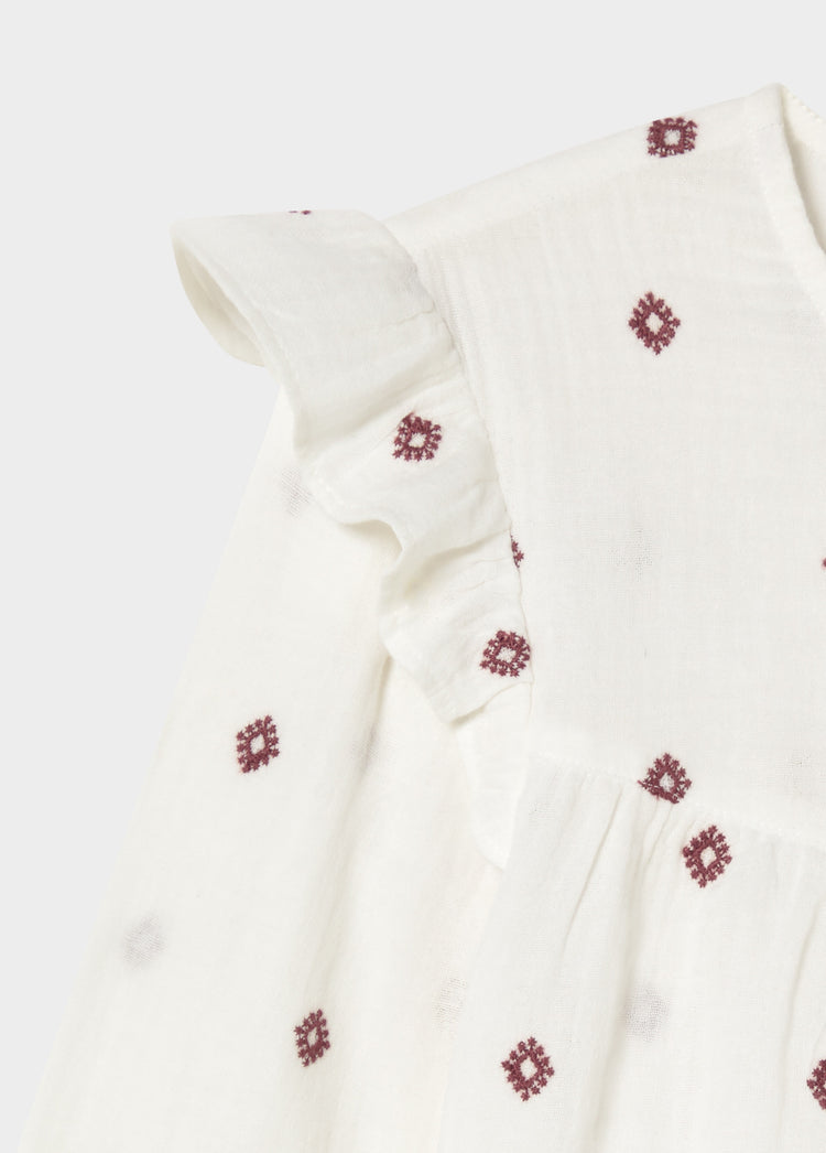 Blusa dobletela bordados