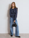 Double-layer blouse with embroidery