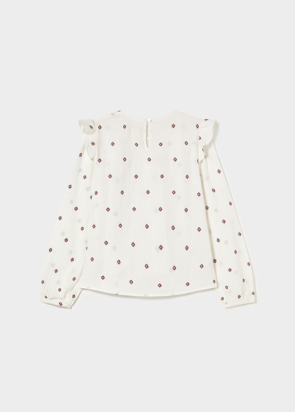 Double-layer blouse with embroidery
