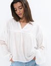 Blusa romántica manga larga