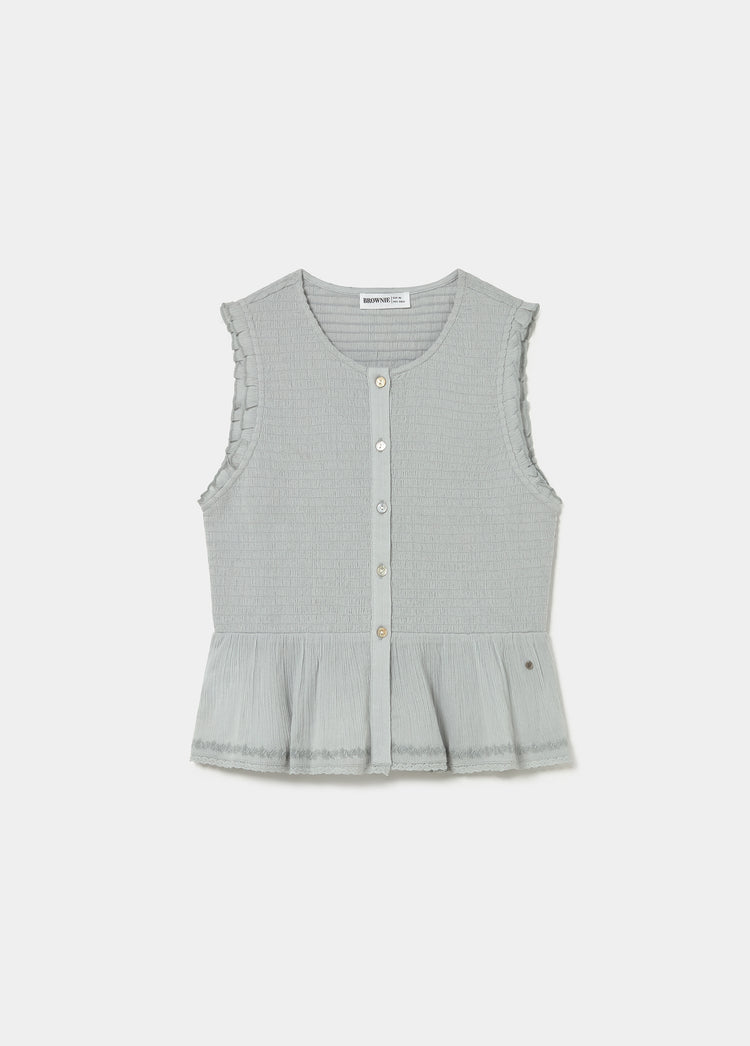 Blusa smock bordado