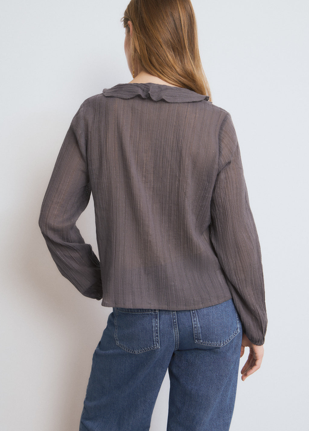 Blusa smock lurex