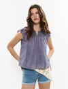 Lace strap blouse