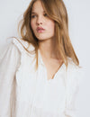 Lurex ruffle blouse