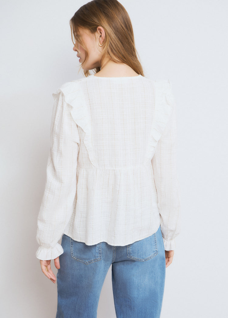Blusa volante lurex