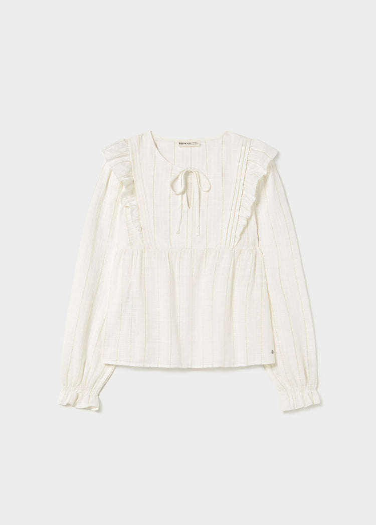 Blusa volante lurex