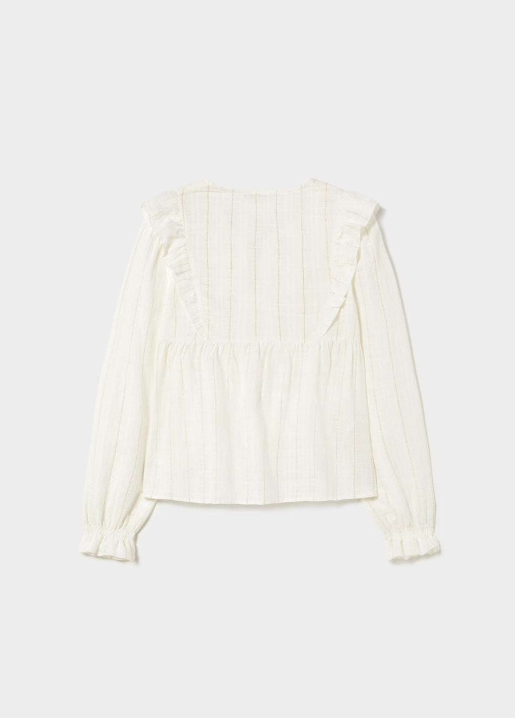 Lurex ruffle blouse