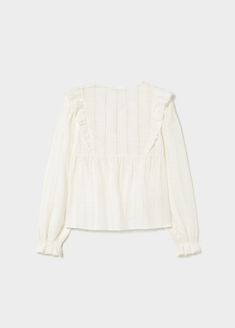 Blusa volante lurex
