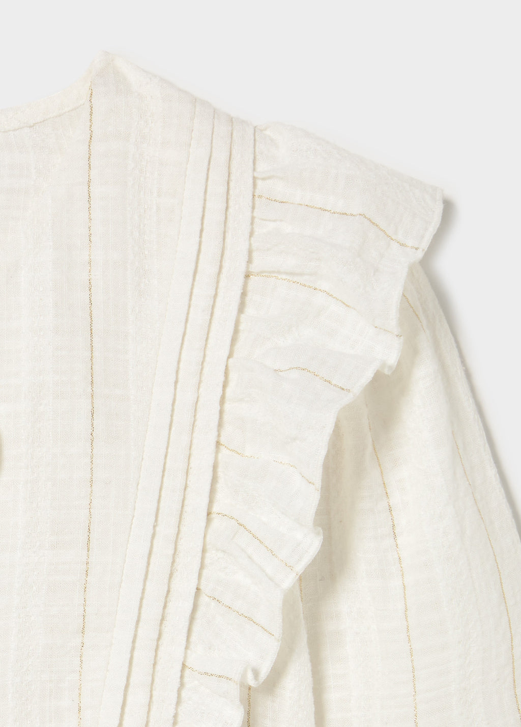 Lurex ruffle blouse
