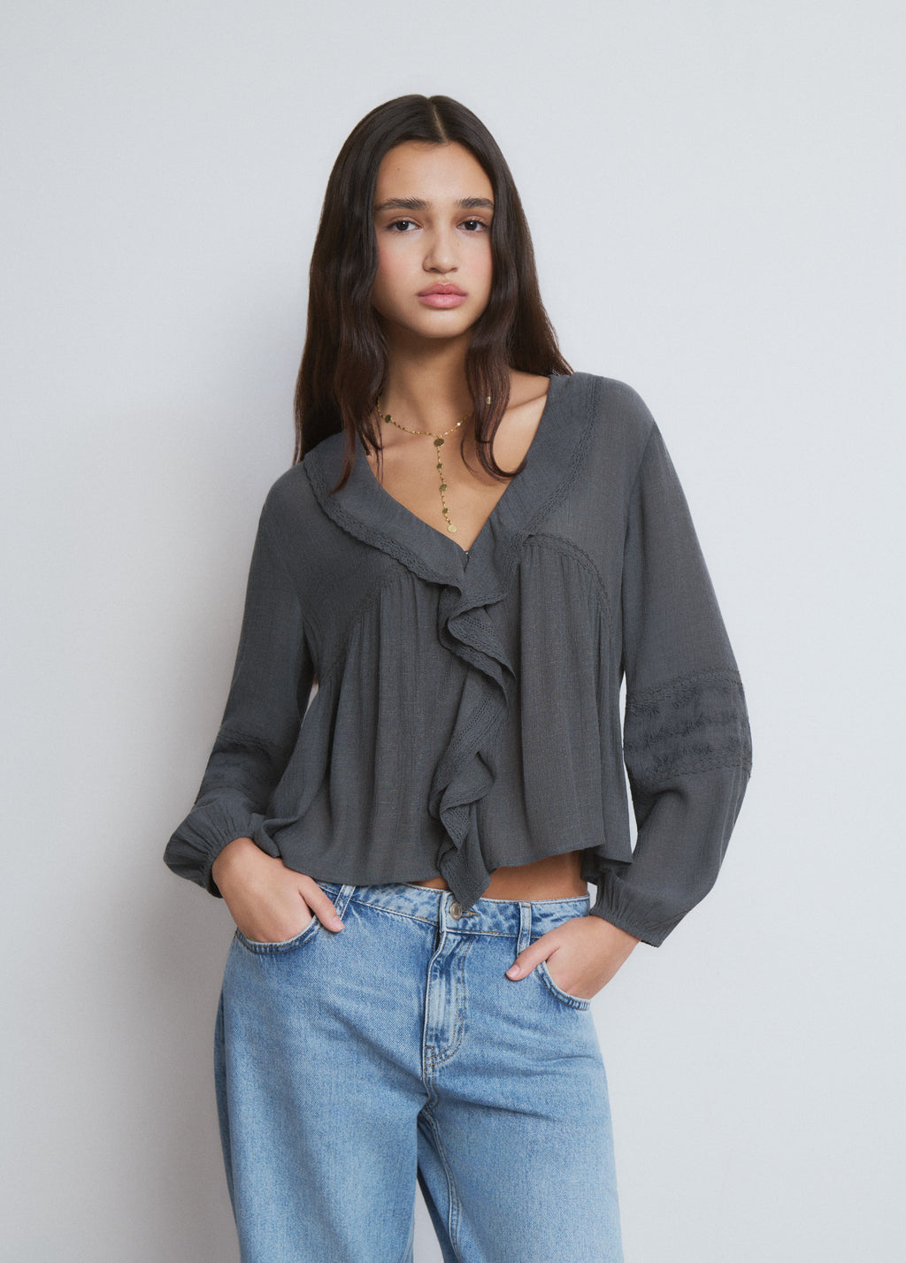 Blusa volantes
