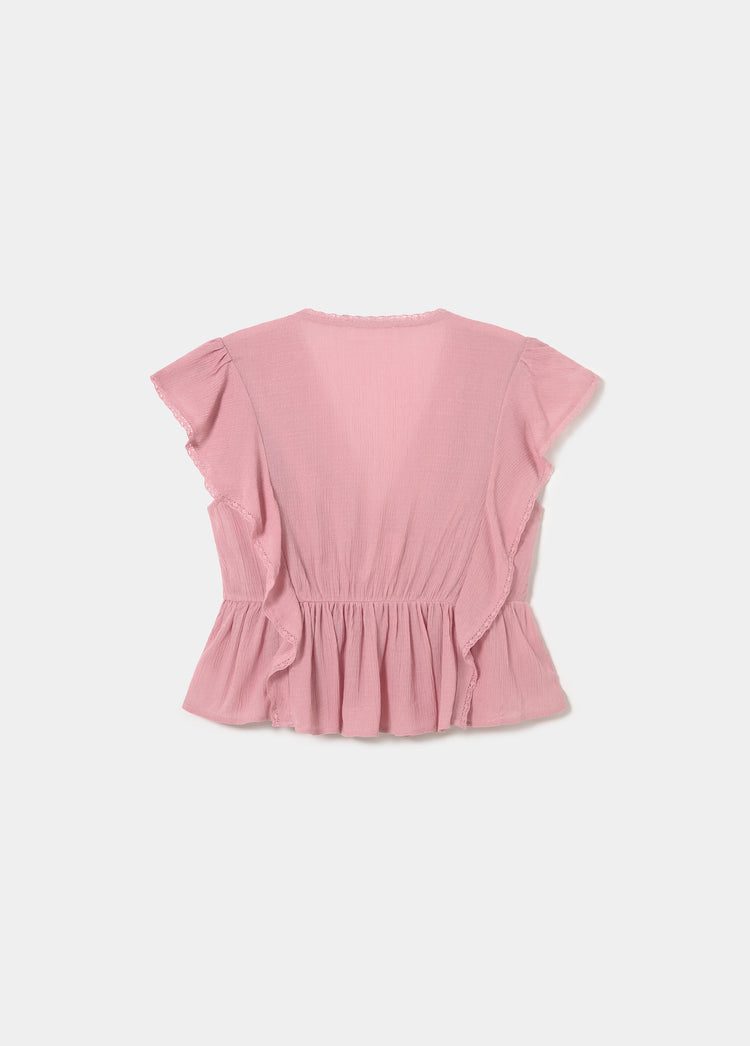 Blusa volantes puntilla