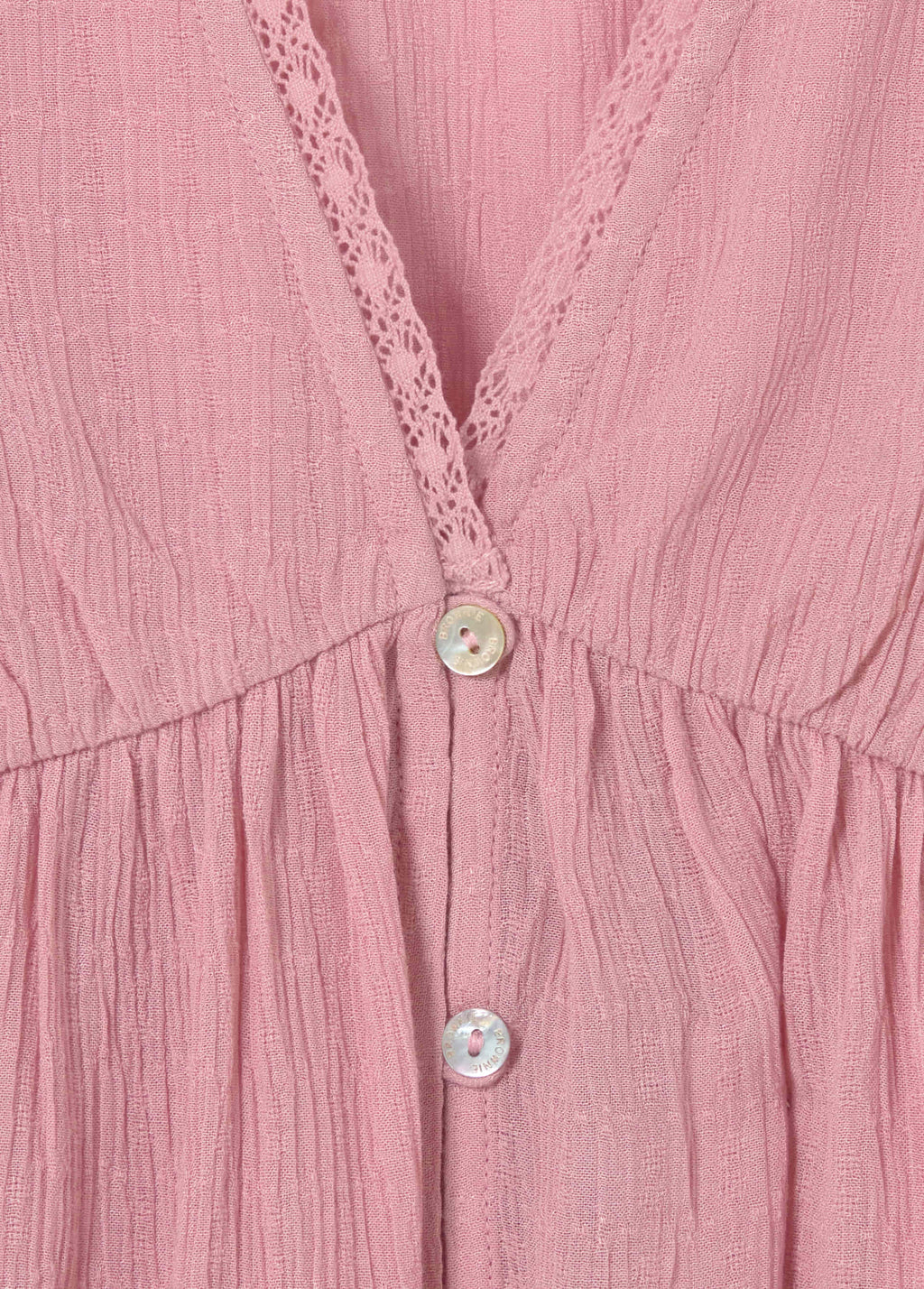 Ruffled blouse with lace trim
