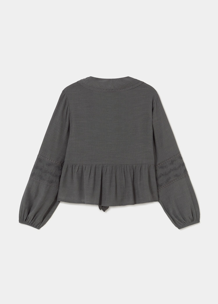 Bluse mit Volants