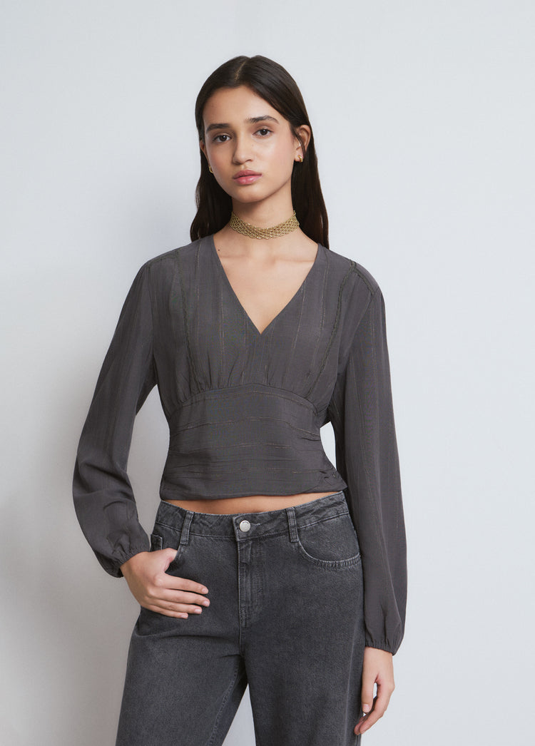 Blusa con volant