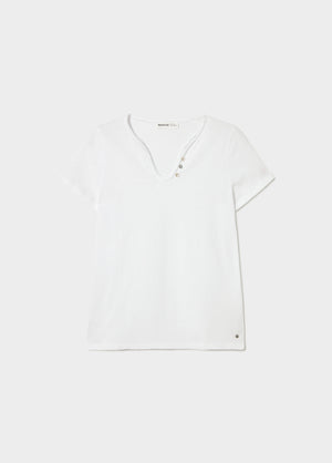 Camiseta algodón botones