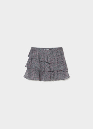 Lurex ruffle skirt