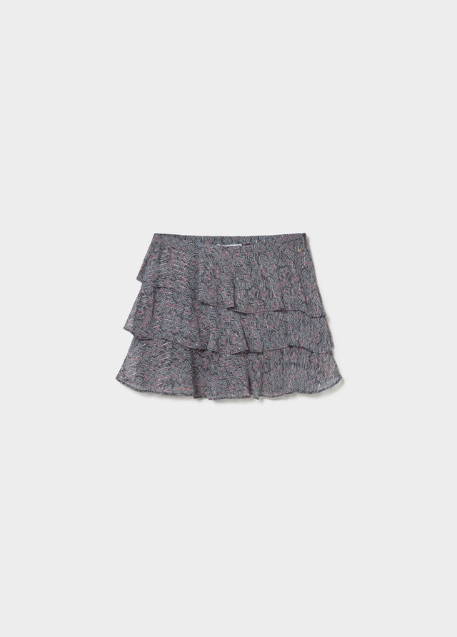 Falda volantes lurex