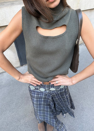 Printed midi skirt