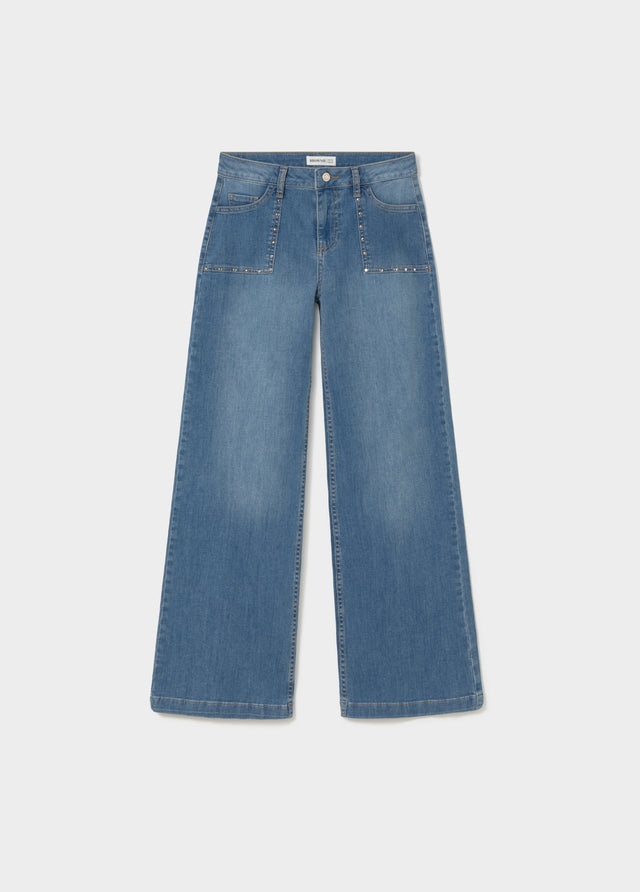 Culotte-Hose mit Nieten