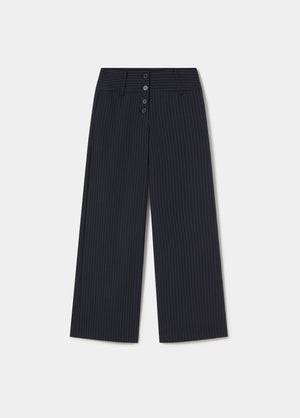 Wide waist striped pants