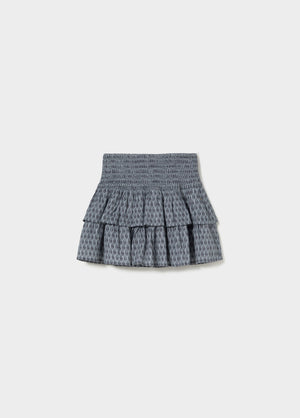 Falda volantes estampada sello indio