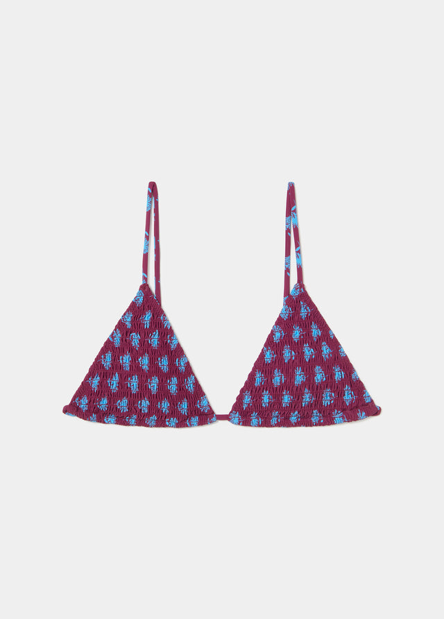 Top triangular smock estampado