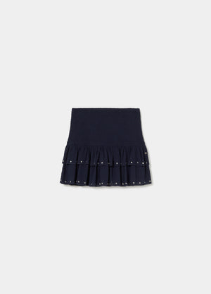 Ruffled skirt with small studs