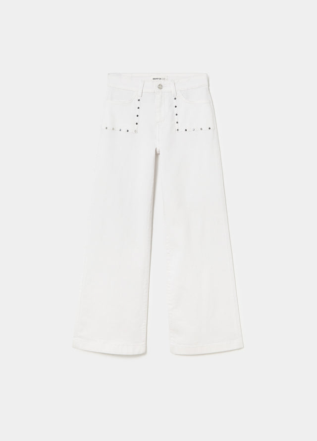 Culotte pants with studs